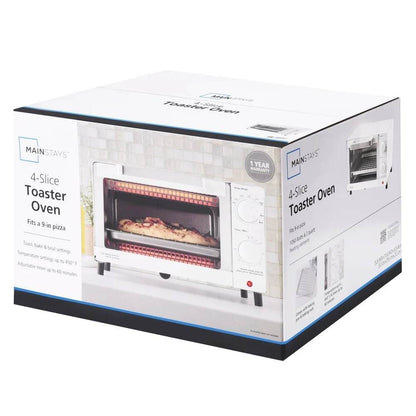 4 Slice Toaster Oven with Baking Rack and Pan 3 Settings - Loft&Timber