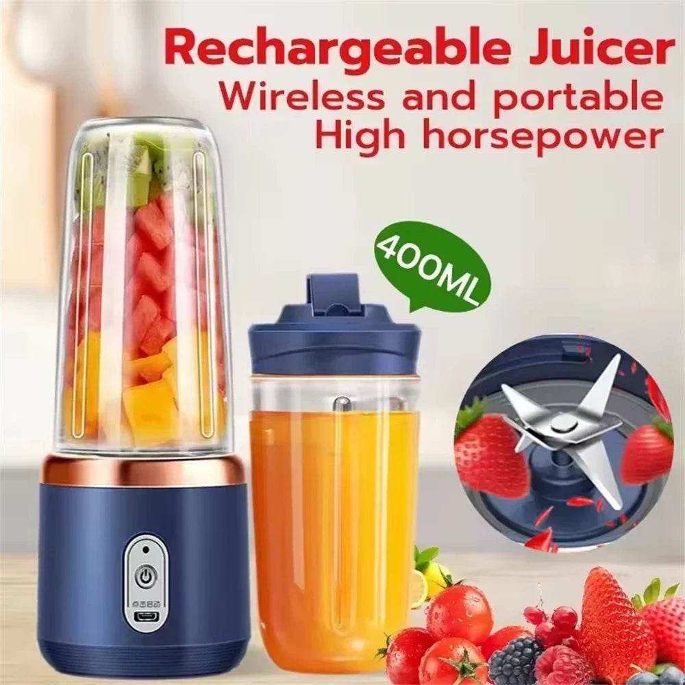 Portable Blender Bottle Electric 6 Blades Multifunction Juice Blender