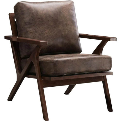 Accent Chairs for Living Room,PU Leather Mid Century - Loft&Timber