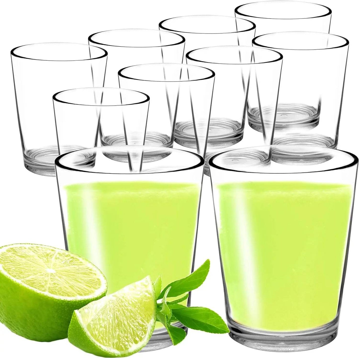 16 oz Bistro Clear Plastic Tumblers, Set of 8 - Loft&Timber