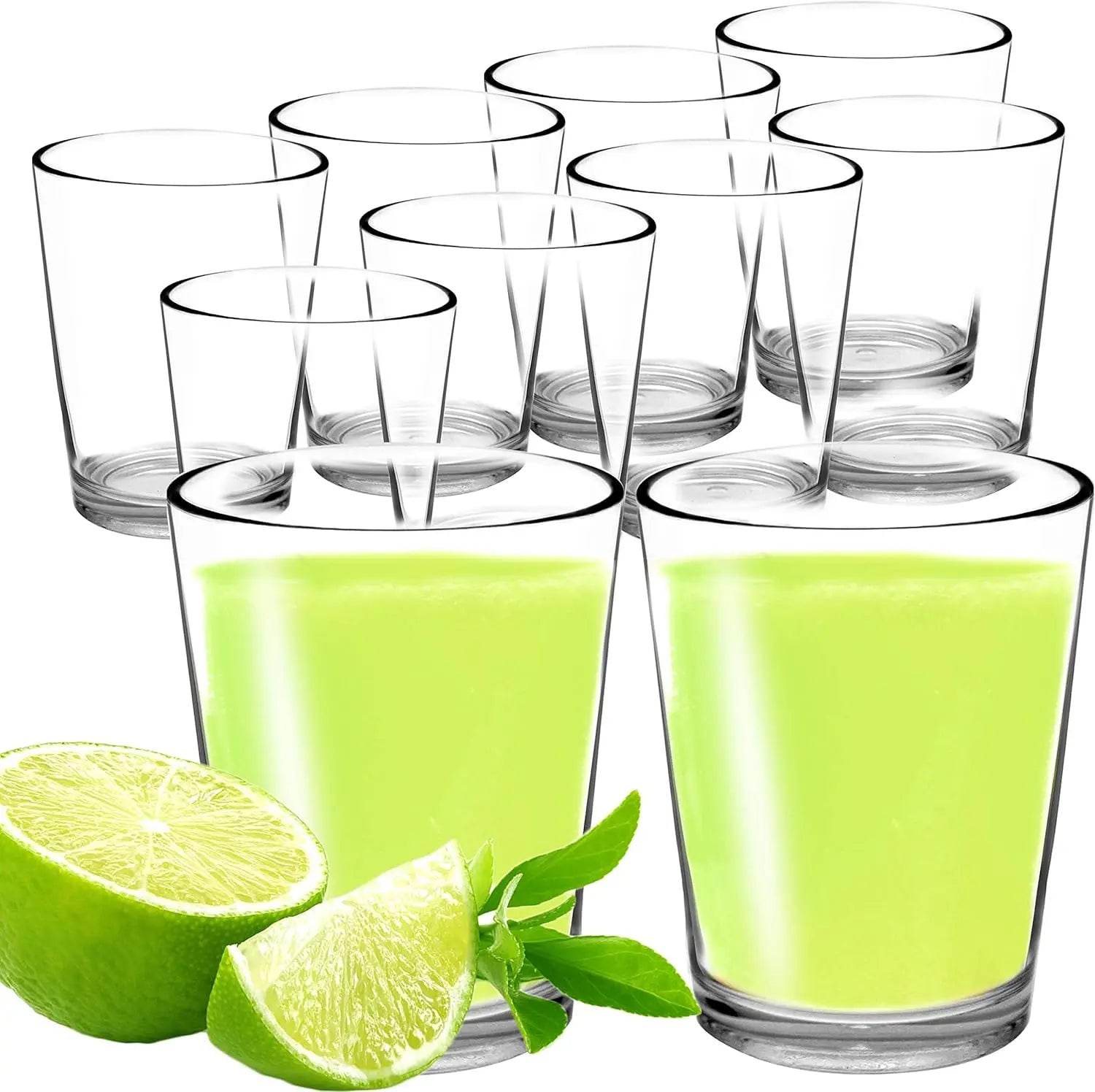 16 oz Bistro Clear Plastic Tumblers, Set of 8 - Loft&Timber