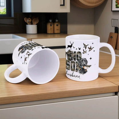 Hello Hunting Season Goodbye Husband Ceramic Coffee Mug Bible Verse Ceramic Cup, 330ml White Ceramic Sublimation Cup - Loft&Timber