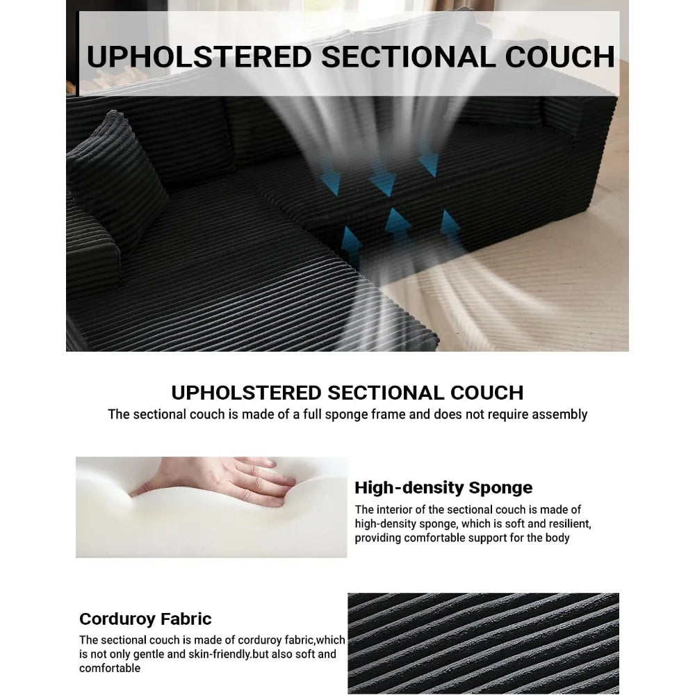 105" Cloud Sectional Couch - Loft&Timber