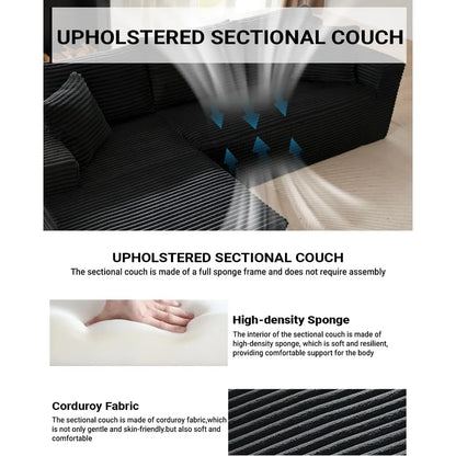 105" Cloud Sectional Couch - Loft&Timber