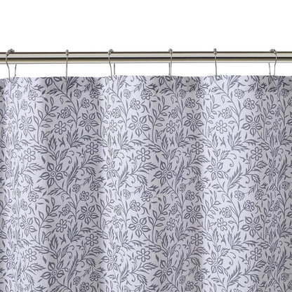 Botanical print shower curtain, machine washable - Loft&Timber