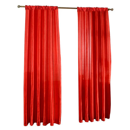 Solid Color Satin Window Curtain - Loft&Timber