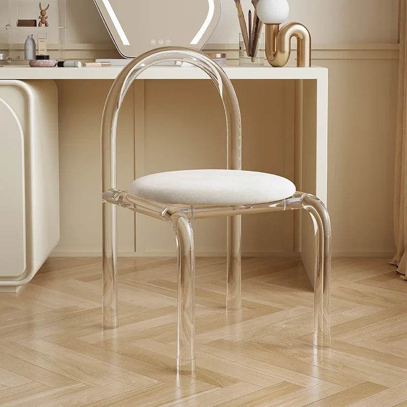 Cream Style Acrylic Makeup Chair - Loft&Timber