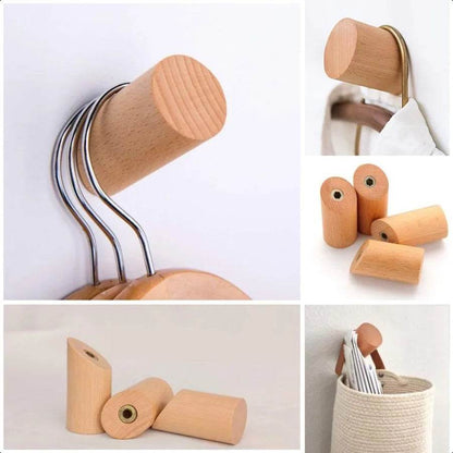 Wood Wall Hooks 4 Pack - Loft&Timber