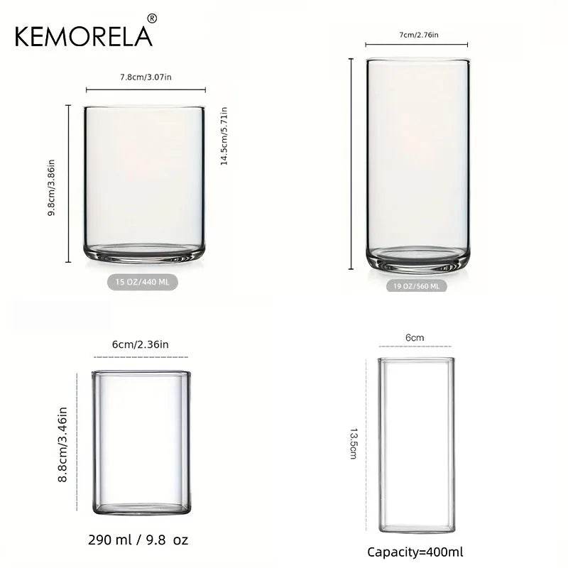 1PCS Creative Thin Highball Glasses Square Glass Transparent - Loft&Timber