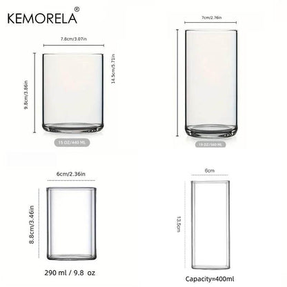 1PCS Creative Thin Highball Glasses Square Glass Transparent - Loft&Timber