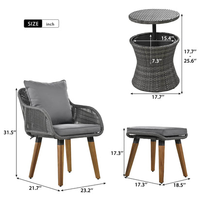 5 Pieces Outdoor Patio Furniture Set - Loft&Timber