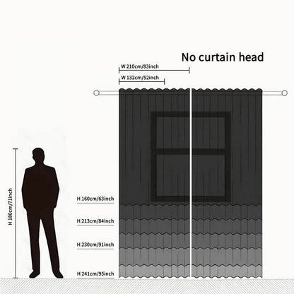 2pcs American European living room curtain luxury solid color matching flannelette, no valance - Loft&Timber