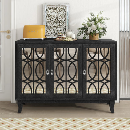 47" Sideboard with 3 Glass Doors - Loft&Timber