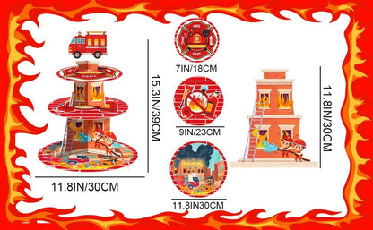 Firefighter Party Decoration Cupcake Stand - Loft&Timber