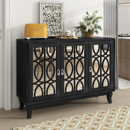 47" Sideboard with 3 Glass Doors - Loft&Timber