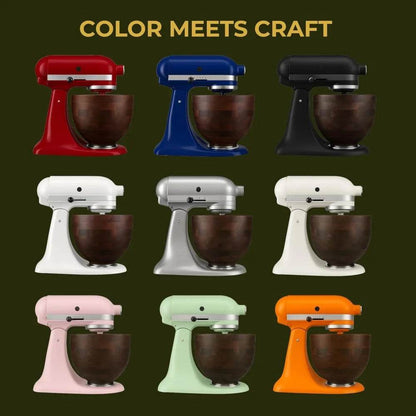 5-Quart Premium Walnut Wood Mixing Bowl for 4.5 and 5 Qt in Natural Walnut Wooden Bowl - Loft&Timber