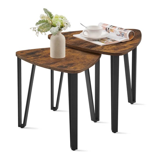 VASAGLE Nesting End Tables Set of 2 - Loft&Timber