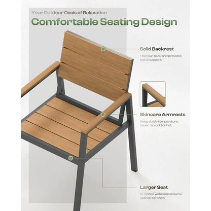 Outdoor Patio Dining Table Sets 7 Piece - Loft&Timber