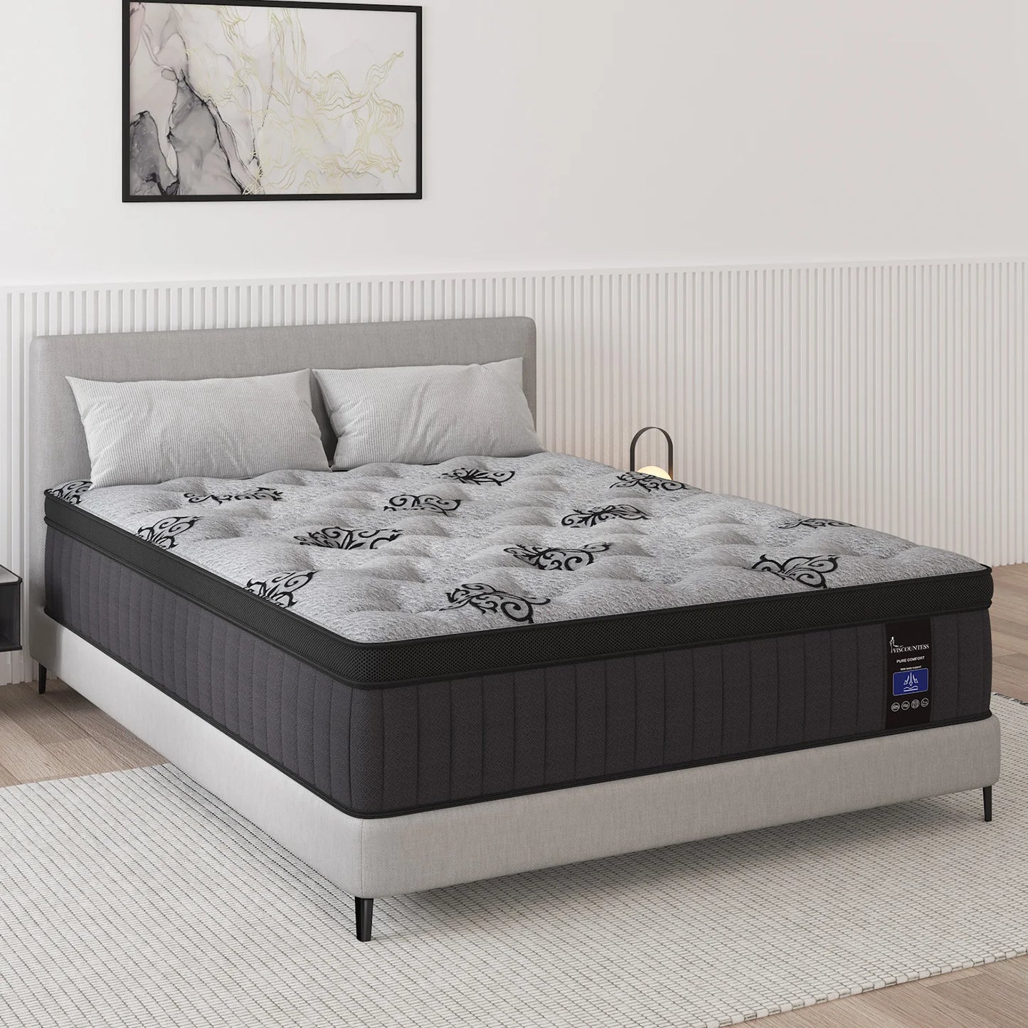 9"12"14" Twin Full Queen King Size Memory Foam Pocket Spring Hydird Mattress In A Box Medium Firm