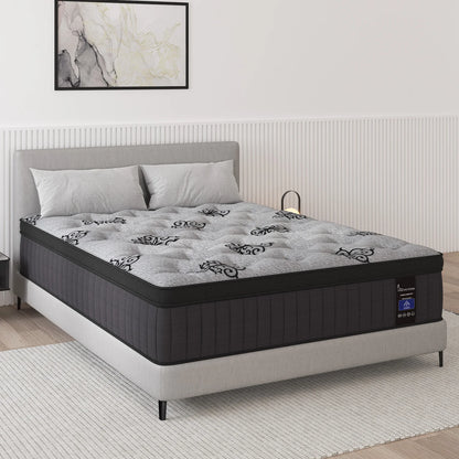 9"12"14" Twin Full Queen King Size Memory Foam Pocket Spring Hydird Mattress In A Box Medium Firm