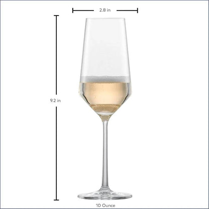ZWIESEL GLAS Pure Collection Champagne Glasses Set - 6 Pack - Loft&Timber
