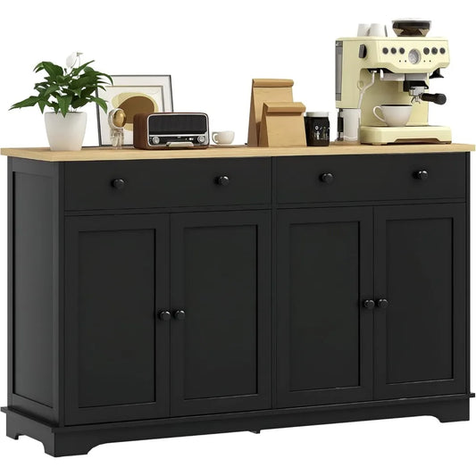 55" Modern Sideboard Buffet with 2 Doors, 2 Drawers, & 2 Shelves - Loft&Timber