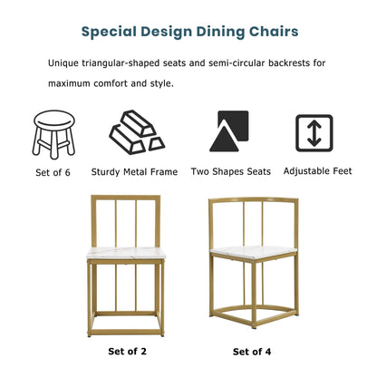 TOPMAX Modern 7-Piece Dining Table Set - Loft&Timber