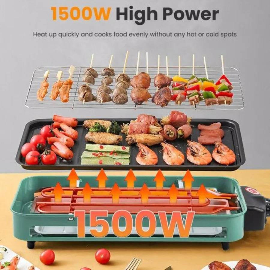 1500W Electric Indoor Grill 2 in 1 Electric Gill with Grill - Loft&Timber