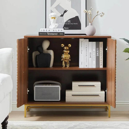 Sideboard Buffet Cabinet Set of 2 with 2 Doors and Adjustable Shelves - Loft&Timber