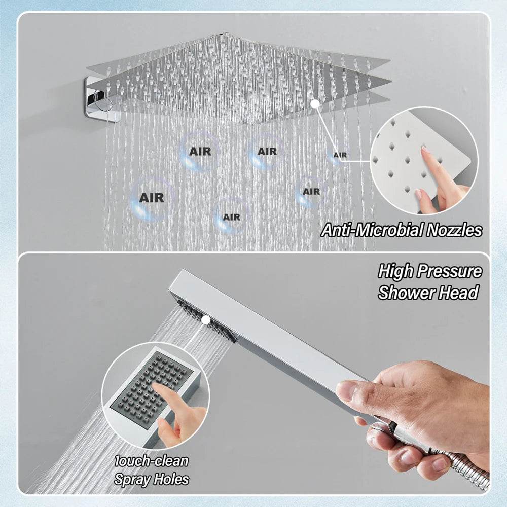 Chrome Bathroom Shower Faucet Set - Loft&Timber