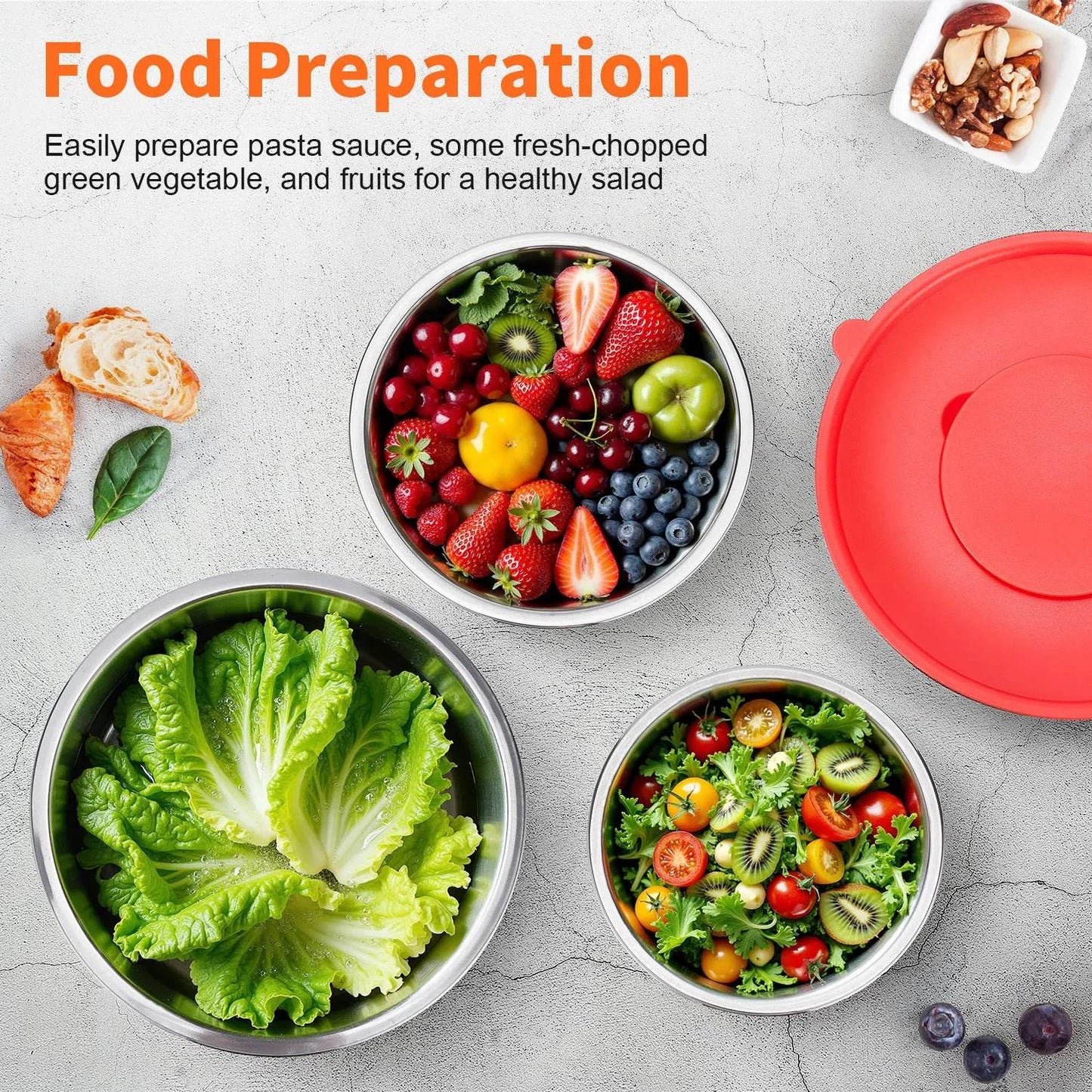 29 Piece Stainless Steel Mixing Bowl Set - Loft&Timber