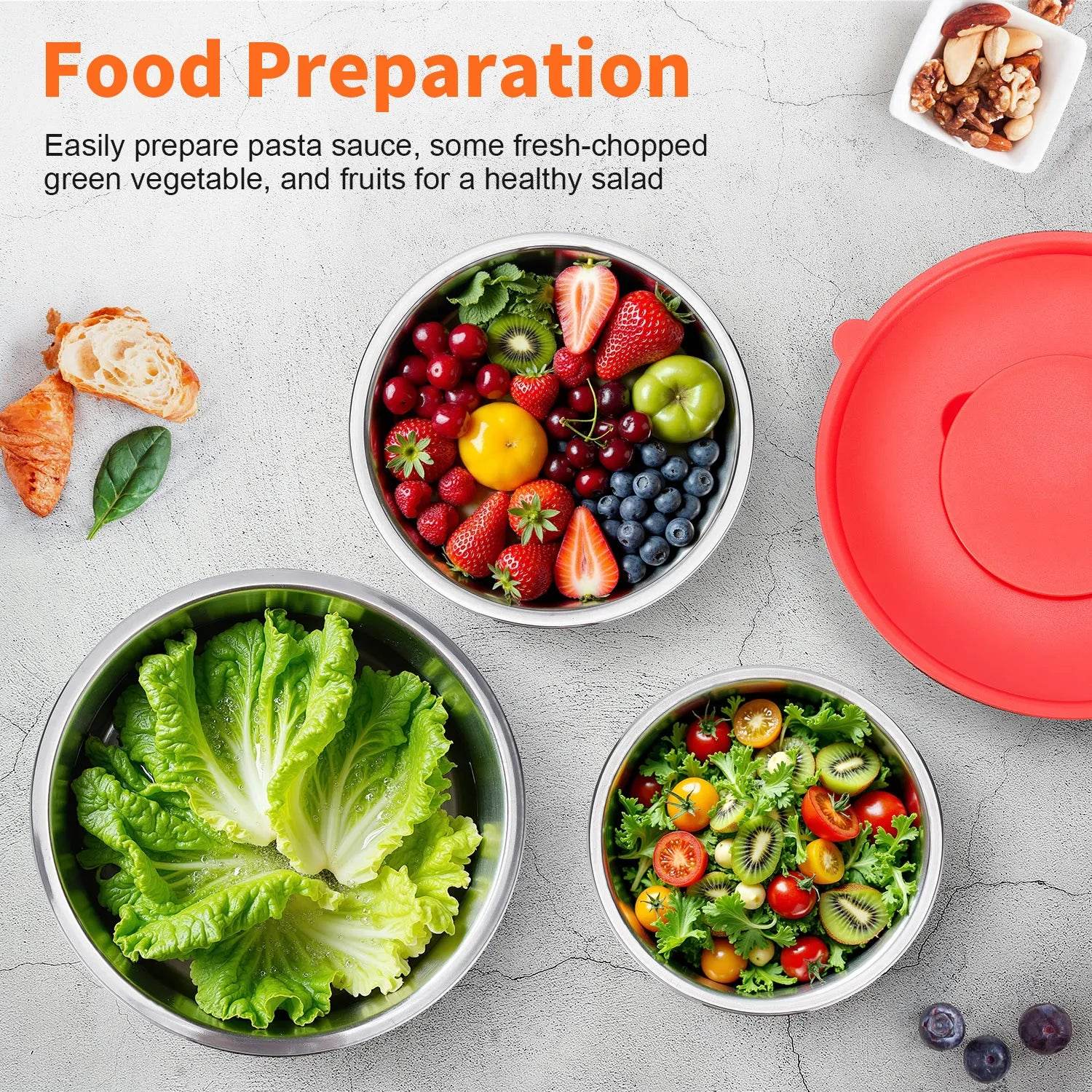 29 Piece Stainless Steel Mixing Bowl Set - Loft&Timber