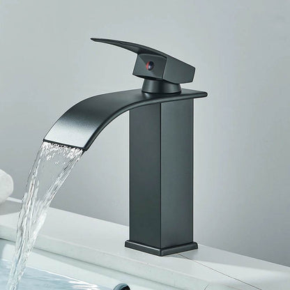 Quyanre Matte Black Waterfall Basin Faucet - Loft&Timber