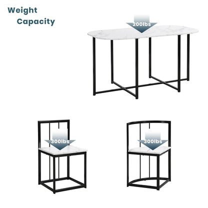TOPMAX Modern 7-Piece Dining Table Set - Loft&Timber