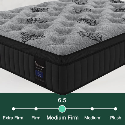 9"12"14" Twin Full Queen King Size Memory Foam Pocket Spring Hydird Mattress In A Box Medium Firm