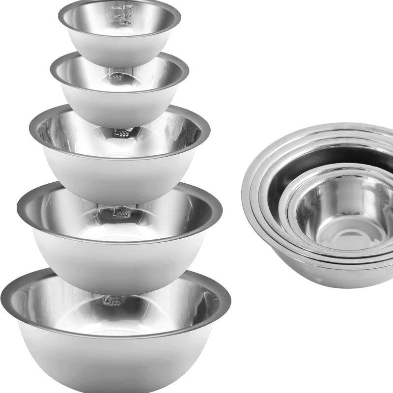 Mixing Bowl Set of 5 Stainless Steel - Loft&Timber