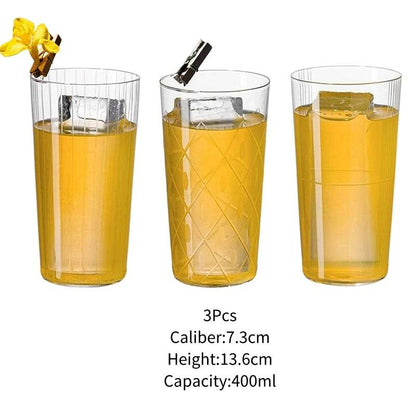 Japanese Style Engraved Cocktail Glasses