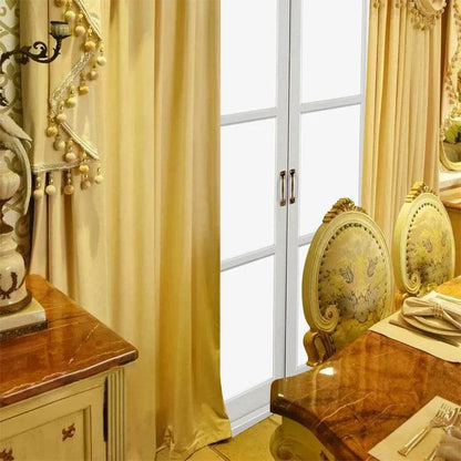 2pcs European luxury atmosphere shading thickened flannelette, no valance - Loft&Timber