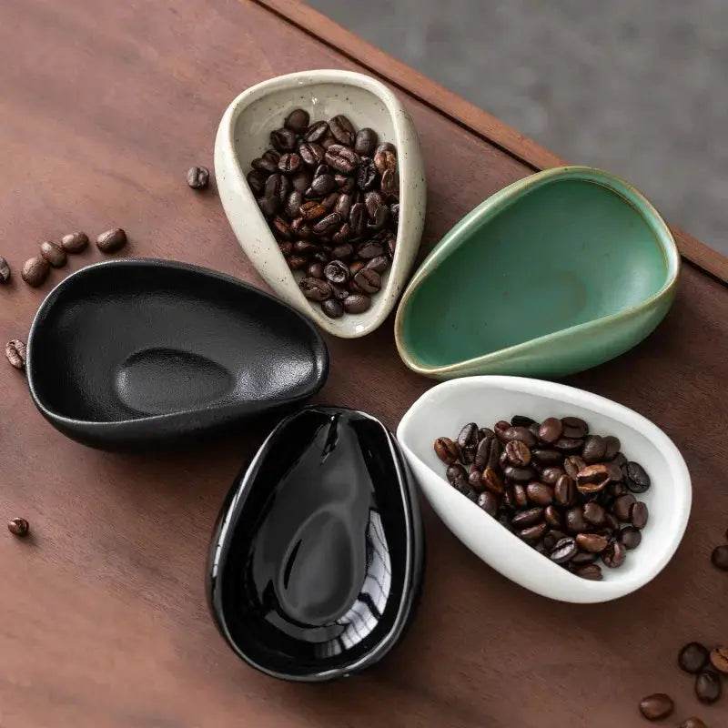 Ceramic Coffee Bean Dosing Cup Tray - Pottery Espresso Scoop for Precision Coffee Brewing - Loft&Timber