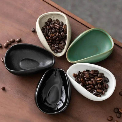 Ceramic Coffee Bean Dosing Cup Tray - Pottery Espresso Scoop for Precision Coffee Brewing - Loft&Timber