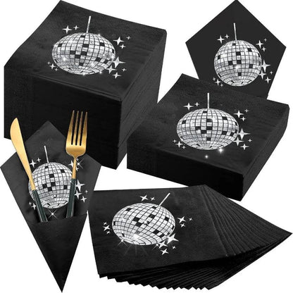 80 Pack Disco Cocktail napkins - Loft&Timber