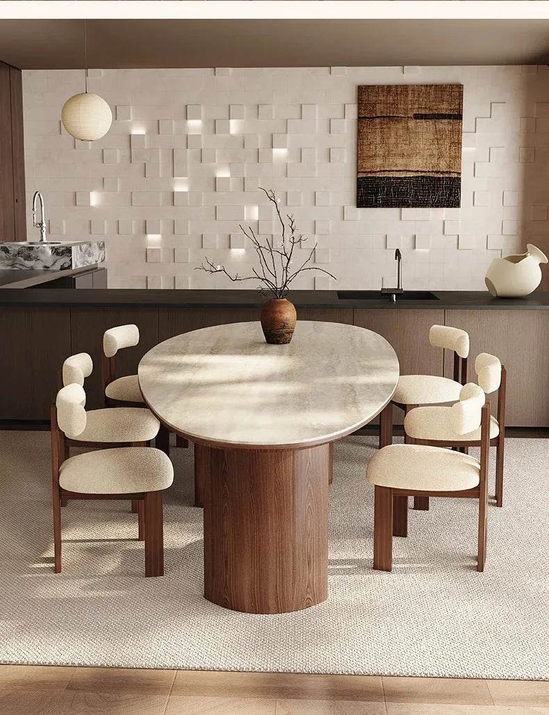 Center Dining Table Wood Table &/Or 6 Elegant Oval - Loft&Timber