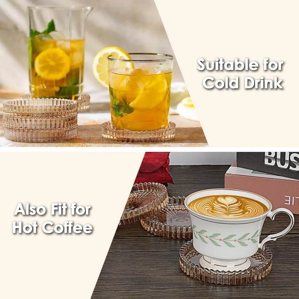 Modern Clear Coaster Set of 5 - Loft&Timber
