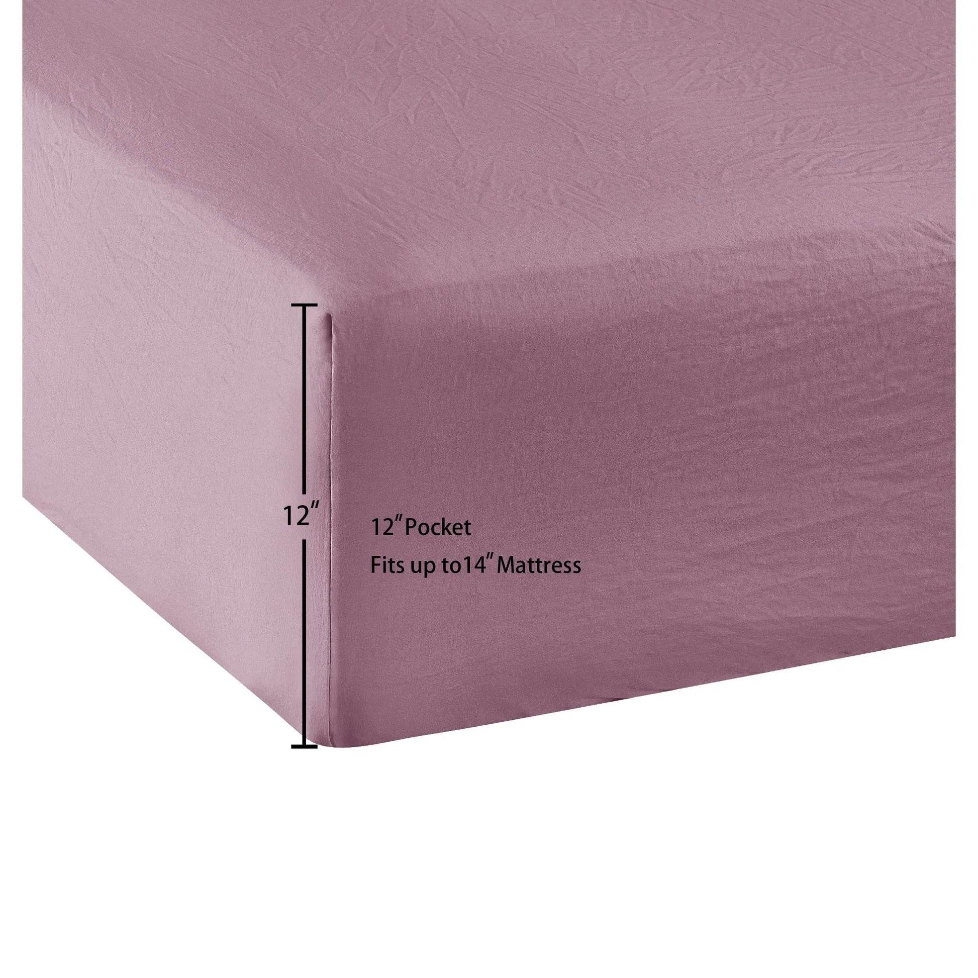Washed Ultra Soft Microfiber Bed Sheet Set, Twin-XL - Loft&Timber