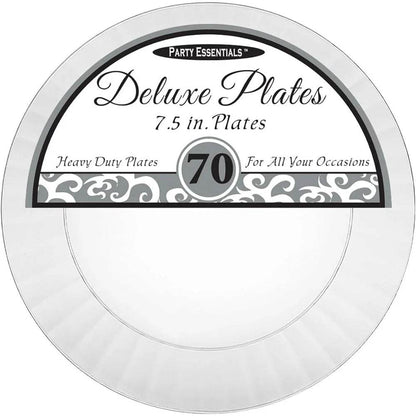 Deluxe Hard Plastic Round Salad Plates 70 Count 7-1/2 Inch - Loft&Timber
