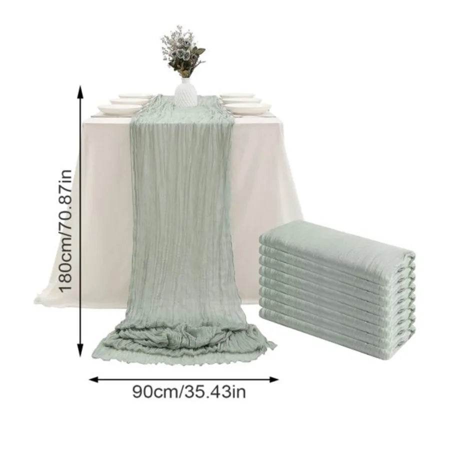 3Pack Voile Crepe Wedding Table Runners - Loft&Timber