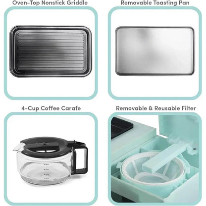 3-in-1 Breakfast Station Griddle Toaster Oven - Loft&Timber