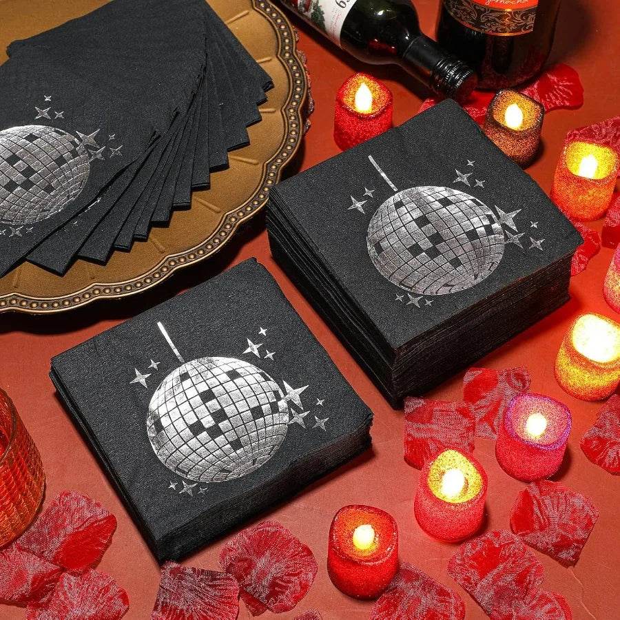 80 Pack Disco Cocktail napkins - Loft&Timber