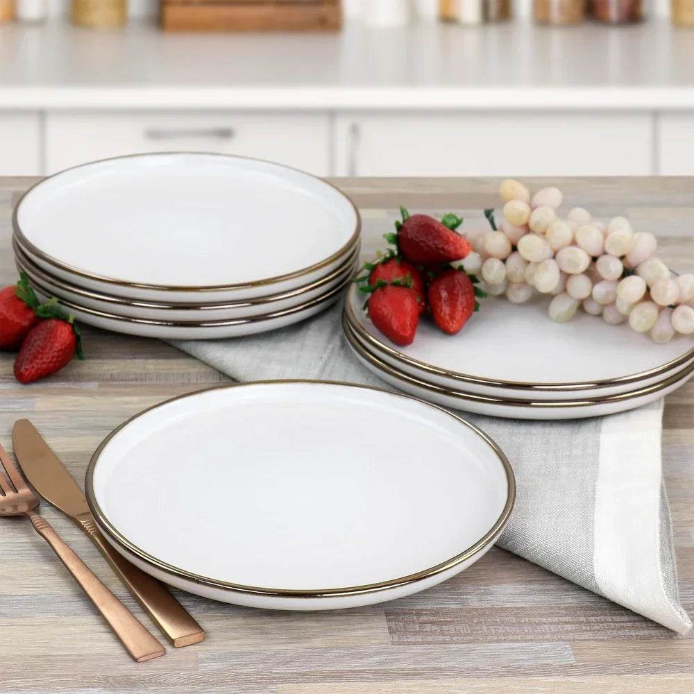 Ceramic Salad Plate Round Rustic Dinnerware