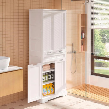 71" Tall Kitchen Pantry Cabinet with Doors and Shelves - Loft&Timber